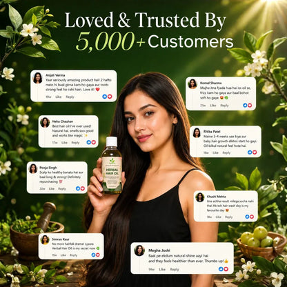 Lysora Ayurvedic Herbal Hair Oil | Hair Fall Control & Hair Regrowth Oil
