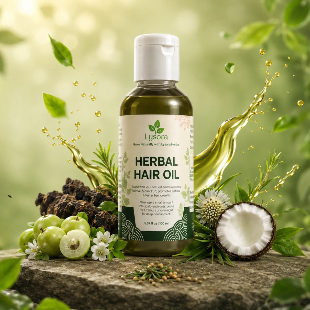 Lysora Ayurvedic Herbal Hair Oil | Hair Fall Control & Hair Regrowth Oil