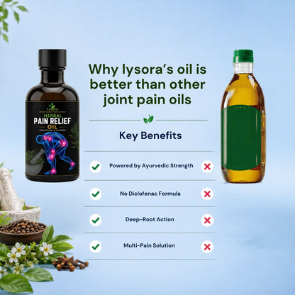 Lysora Herbal Joint Pain Relief Oil | 100% Natural Ayurvedic Pain Relief Formula