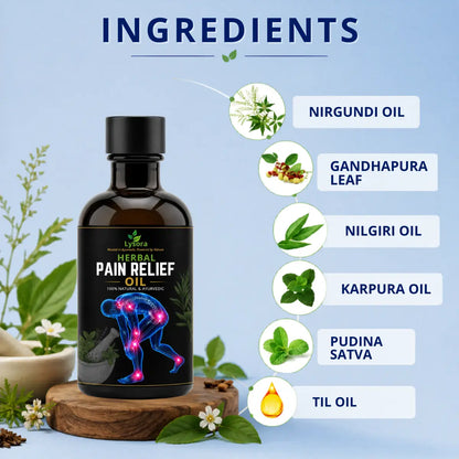 Lysora Herbal Joint Pain Relief Oil | 100% Natural Ayurvedic Pain Relief Formula
